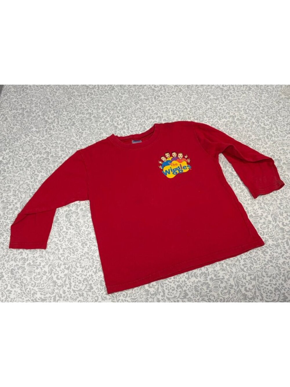 Vtg The Wiggles Kids T Shirt Shirt Sz 4 Medium 2008 Long Sleeve Red